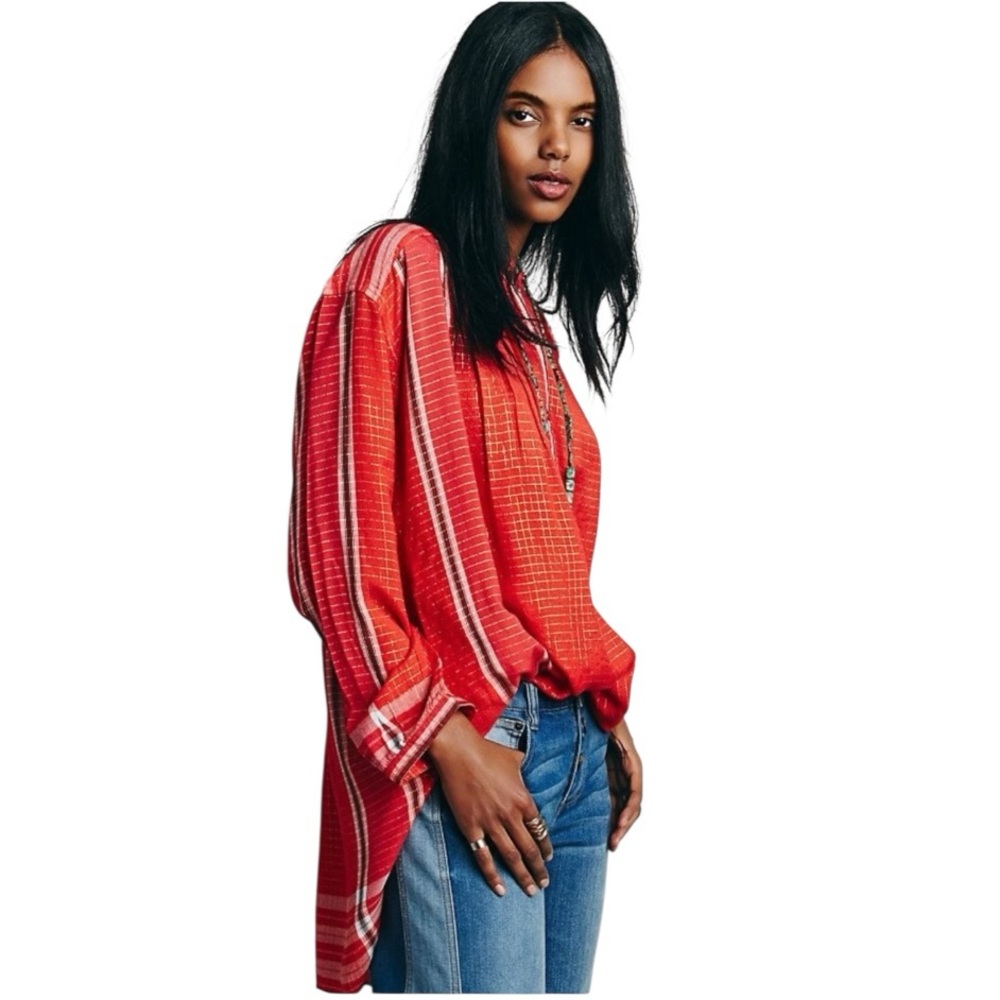 Free People Yarn Dye Lurex Tunic size M